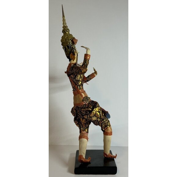 VTG Handmade Dancer Figurine Doll Statue 1960s Bangkok Thailand Oriental MCM Fun - Picture 3 of 16